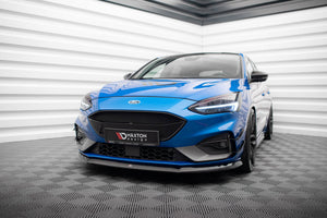 Maxton Front Splitter V.8 Ford Focus St / St-Line Mk4 - Gloss Black