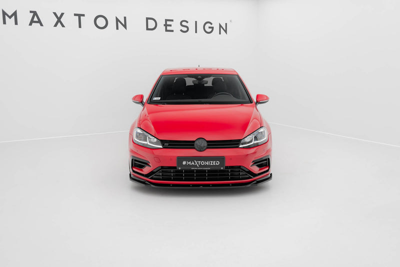 Maxton frontsplitter til Volkswagen Golf R / R-Line Mk7 Facelift – blank sort – billede 2 af 4