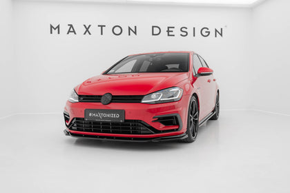 Maxton frontsplitter til Volkswagen Golf R / R-Line Mk7 Facelift – blank sort – billede 1 af 4