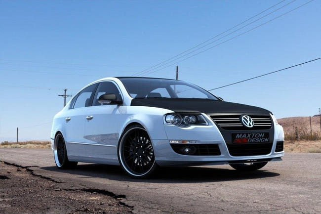 Maxton frontsplitter til Volkswagen Passat B6 – blank sort – billede 1 af 3