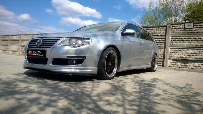 Maxton frontsplitter til Volkswagen Passat B6 R-LINE – blank sort – billede 2 af 4