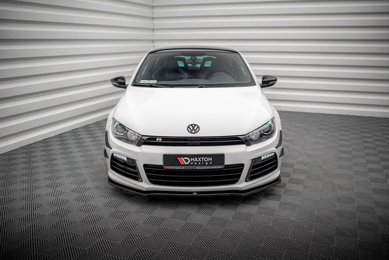 Maxton Front Splitter VW Scirocco R Ver2 - Gloss Black