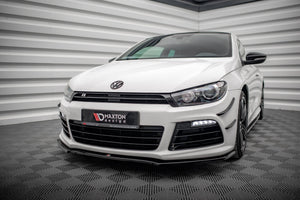 Maxton Front Splitter VW Scirocco R Ver2 - Gloss Black