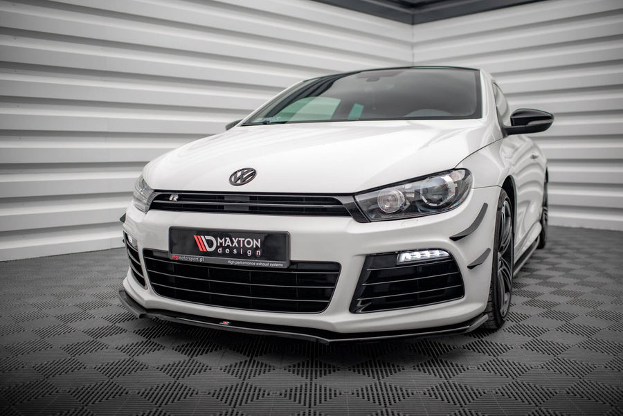 Maxton Front Splitter VW Scirocco R Ver2 - Gloss Black