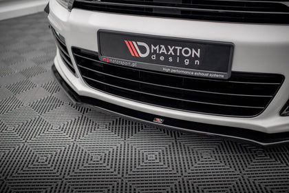 Maxton Front Splitter VW Scirocco R Ver2 - Gloss Black