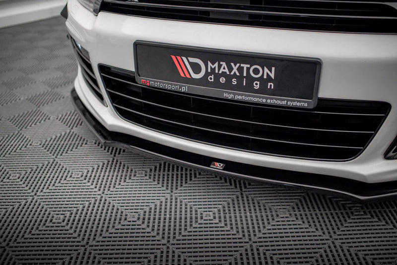 Maxton Front Splitter VW Scirocco R Ver2 - Gloss Black