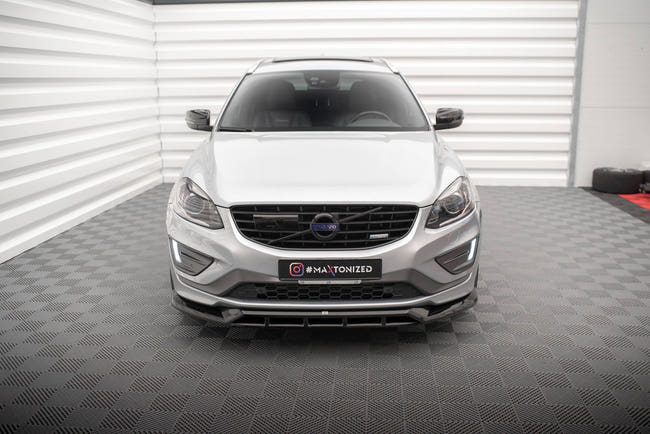 Maxton Front Splitter Volvo Xc60 R-Design Mk1 Facelift - Gloss Black