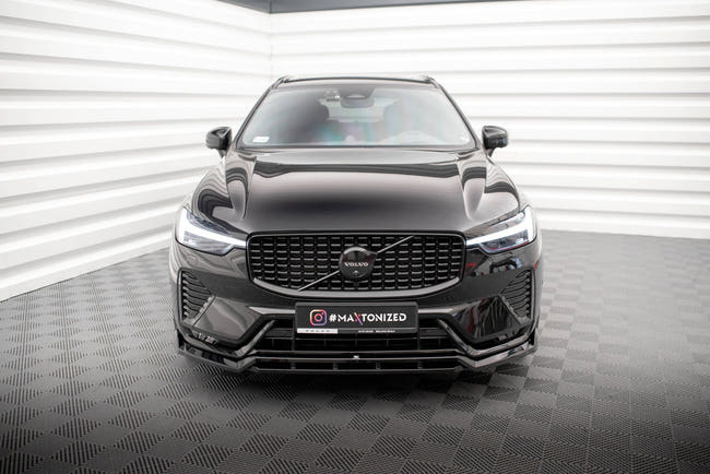Maxton Front Splitter Volvo Xc60 R-Design Mk2 Facelift - Gloss Black