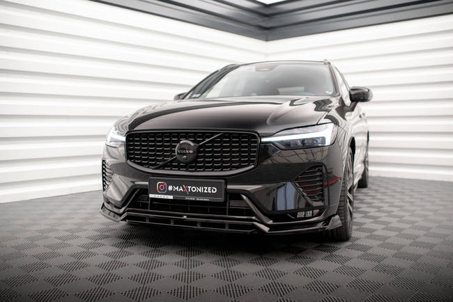 Maxton Front Splitter Volvo Xc60 R-Design Mk2 Facelift - Gloss Black