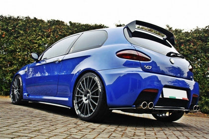Maxton Central Rear Splitter Alfa Romeo 147 Gta (With Vertical Bars) - Gloss Black