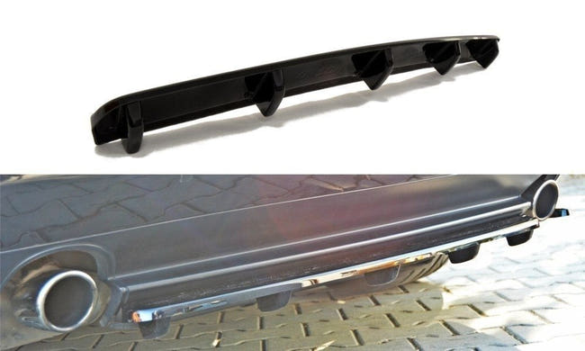 Maxton rear splitter til Alfa Romeo 159 (with vertical bars) – blank sort – billede 1 af 5