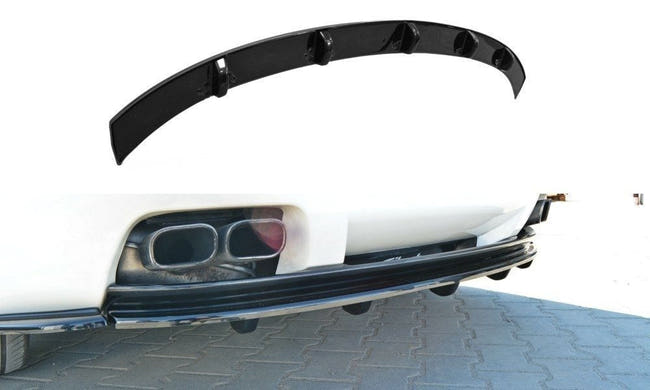 Maxton Central Rear Splitter Alfa Romeo Brera (With Vertical Bars) - Gloss Black