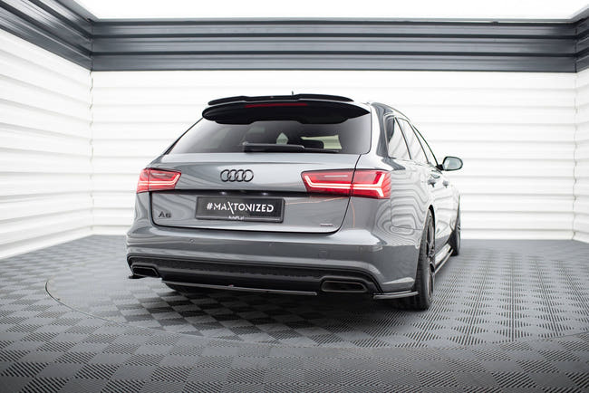 Maxton rear splitter til Audi A6 / A6 C7 S-line/ S6 C7 Facelift – blank sort – billede 1 af 4