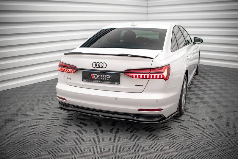 Maxton rear splitter til Audi A6 C8 – blank sort – billede 1 af 5
