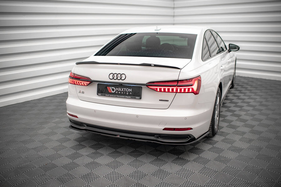 Maxton rear splitter til Audi A6 C8 – blank sort – billede 1 af 5