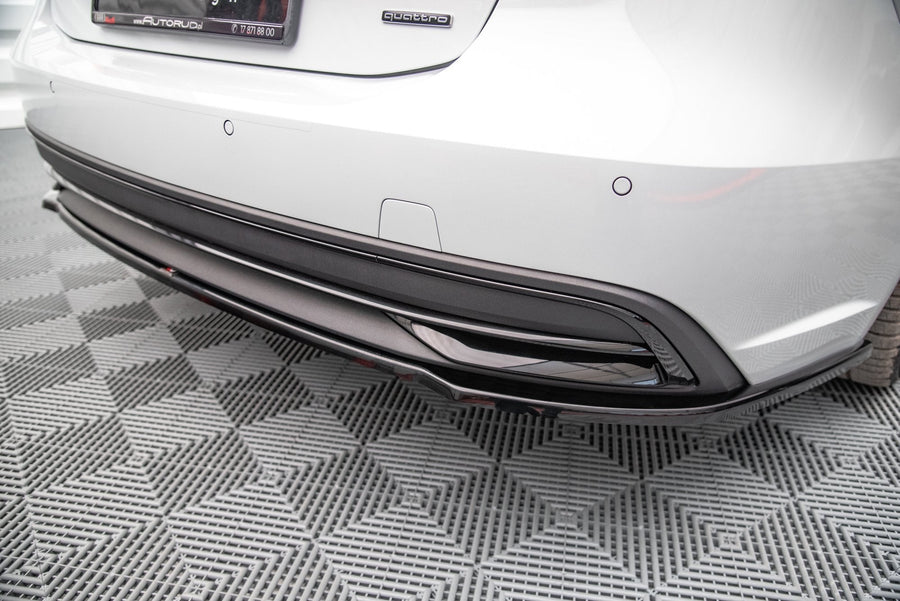 Maxton rear splitter til Audi A7 C8 – blank sort – billede 1 af 4
