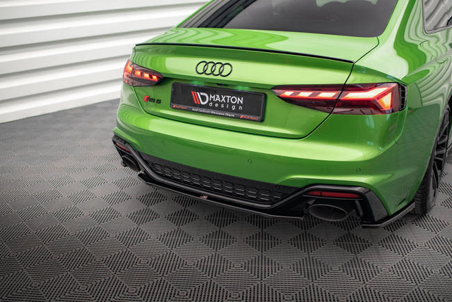 Maxton Central Rear Splitter Audi RS5 F5 Facelift - Gloss Black
