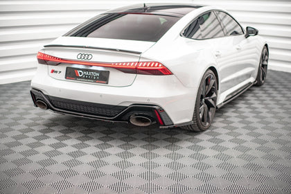 Maxton Central Rear Splitter Audi RS6 C8 / RS7 C8 - Gloss Black