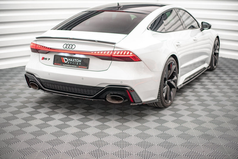 Maxton Central Rear Splitter Audi RS6 C8 / RS7 C8 - Gloss Black