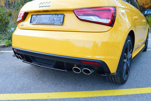 Maxton Central Rear Splitter Audi S1 8X - Gloss Black