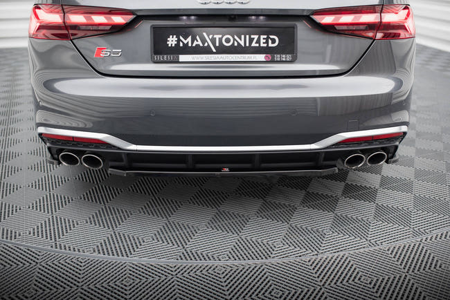 Maxton rear splitter til Audi S5 Sportback / Coupe F5 Facelift – blank sort – billede 1 af 6