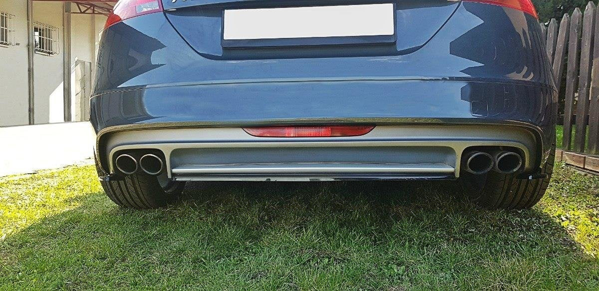 Maxton Central Rear Splitter Audi TT S Mk2 (8J) - Gloss Black