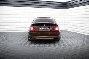 Maxton Central Rear Splitter BMW 3 E46 Mpack Coupe (With Vertical Bars) - Gloss Black