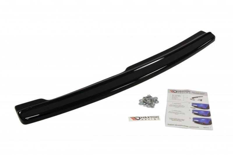 Maxton Central Rear Splitter For BMW 3 E92 Mpack - Gloss Black