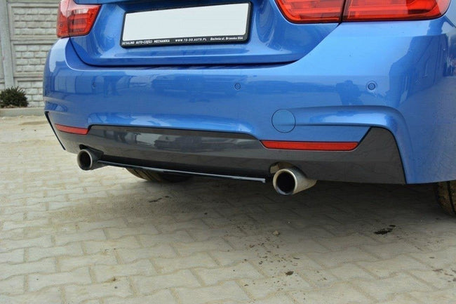 Maxton rear splitter til BMW 4 Coupe / Gran Coupe / Cabrio M-Pack F32 / F36 / F33 (without vertical bars) – blank sort – billede 1 af 2
