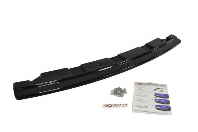 Maxton rear splitter til BMW 5 M-Pack Sedan/Touring F10/F11 - without vertical bars (fits two single Exhaust ends) – blank sort