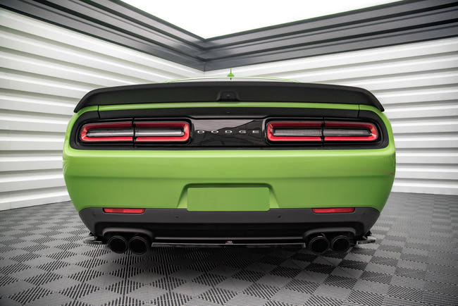 Maxton Central Rear Splitter For Dodge Challenger Srt Demon Mk3 - Gloss Black