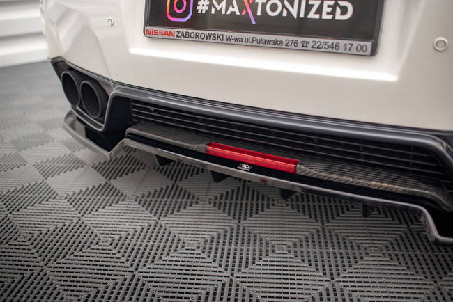 Maxton rear splitter til Nissan GTR R35 Facelift – blank sort – billede 2 af 6