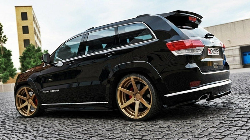Maxton Central Rear Splitter Jeep Grand Cherokee Wk2 Summit Facelift (With A Vertical Bar) - Gloss Black