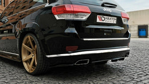 Maxton Central Rear Splitter Jeep Grand Cherokee Wk2 Summit Facelift (With A Vertical Bar) - Gloss Black