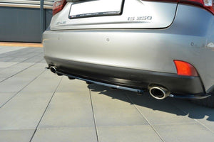 Maxton Central Rear Splitter Lexus Is Mk3 T (With Vertical Bars) - Gloss Black