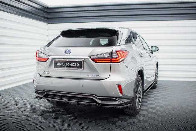 Maxton Central Rear Splitter Lexus Rx Mk4 H (With Vertical Bars) - Gloss Black