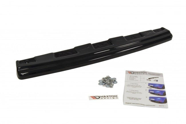 Maxton Central Rear Splitter Mitsubishi Lancer Evo X (Without Vertical Bars) - Gloss Black