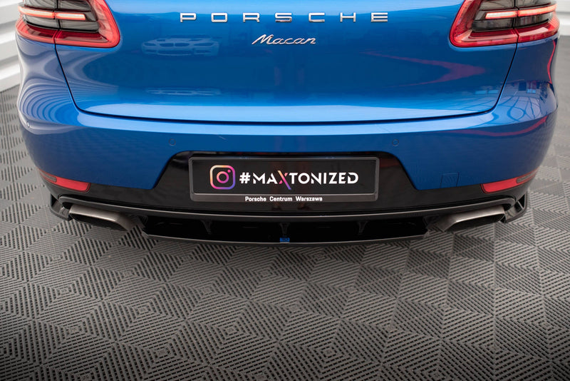 Maxton rear splitter til Porsche Macan Mk1 – blank sort – billede 1 af 6