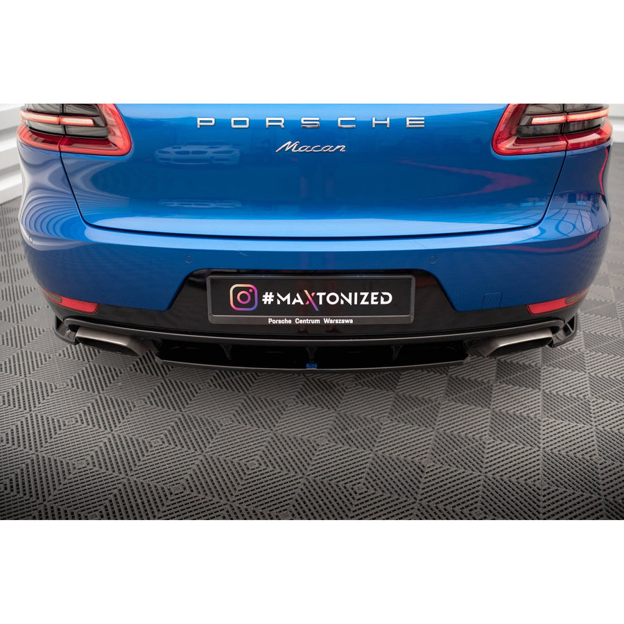 Maxton rear splitter til Porsche Macan Mk1 – blank sort – billede 1 af 6