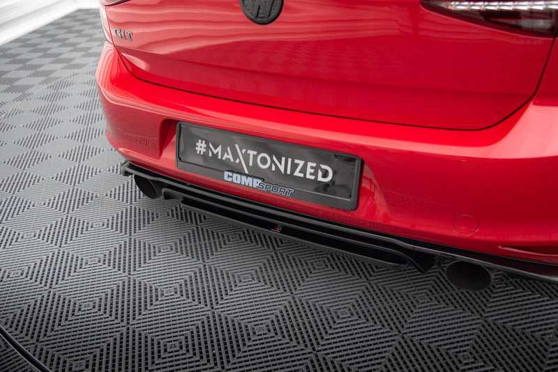 Maxton rear splitter til Volkswagen Golf Mk7 GTI Clubsport – blank sort – billede 2 af 3