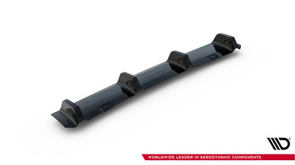 Maxton Central Rear Splitter VW Golf VIi R - Gloss Black