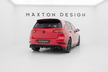 Maxton Central Rear Splitter VW Golf VIi R - Gloss Black