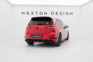 Maxton Central Rear Splitter VW Golf VIi R - Gloss Black