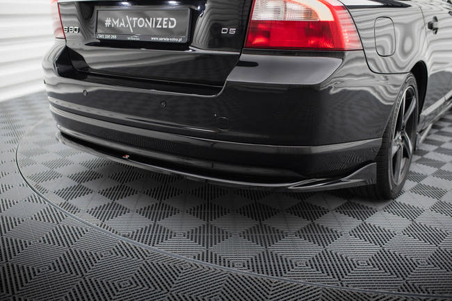 Maxton Central Rear Splitter Volvo S80 MK2 - Gloss Black