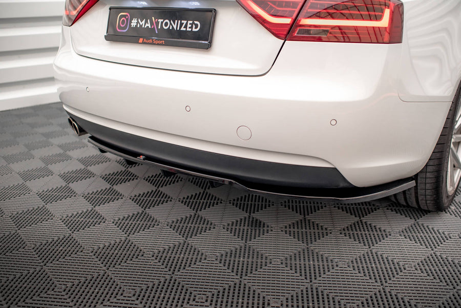 Maxton rear splitter til Audi A5 Coupe 8T Facelift – blank sort – billede 1 af 7