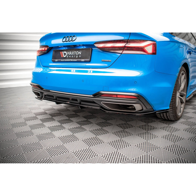 Maxton rear splitter til Audi A5 S-Line F5 Facelift – blank sort – billede 3 af 6