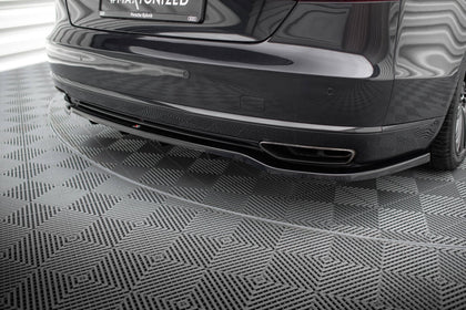 Maxton rear splitter til Audi A8 D4 Facelift – blank sort – billede 2 af 6