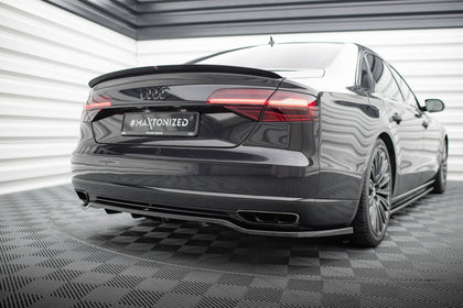 Maxton rear splitter til Audi A8 D4 Facelift – blank sort – billede 1 af 6