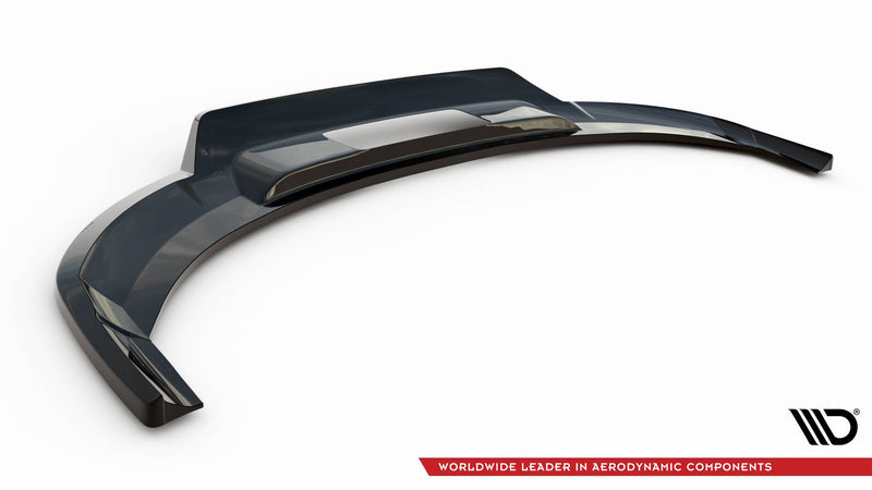 Maxton Central Rear Splitter (With Vertical Bars) Audi E-Tron - Gloss Black