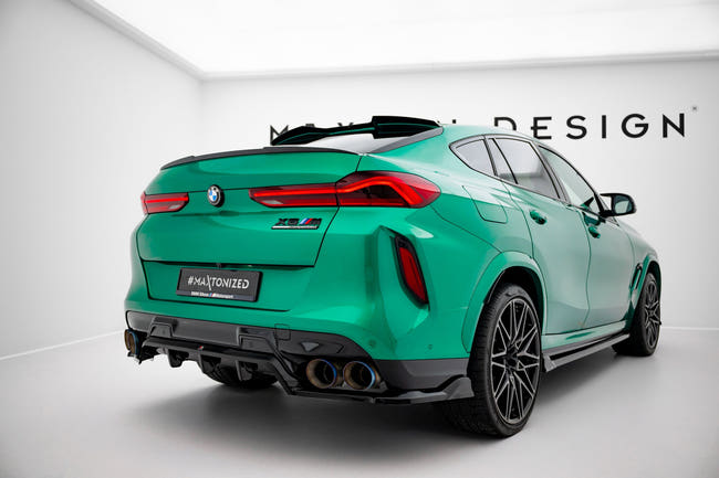Maxton rear splitter til BMW X6 M F96 Facelift – blank sort – billede 1 af 8